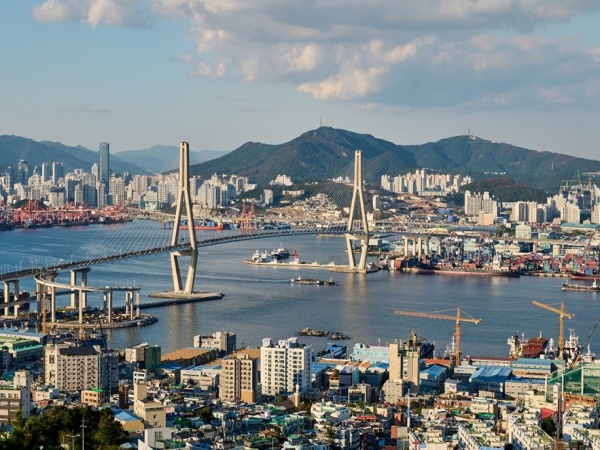 부산항대교 낮 사진